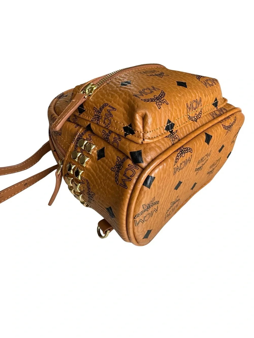 MCM Visetos Stark Bebe Boo Studs Mini Backpack Crossbody